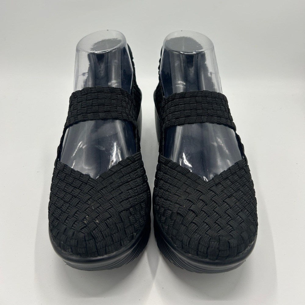 White Mt. Women's Black Woven Platform Shoes Size 7.5 - Picture 2 of 7